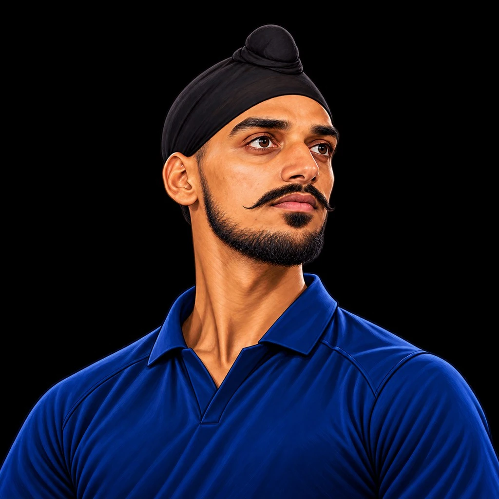 Arshdeep Singh cricket caricature on PlayerPulser
